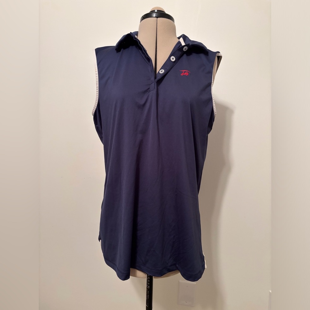 Stylish Navy Sleeveless polo